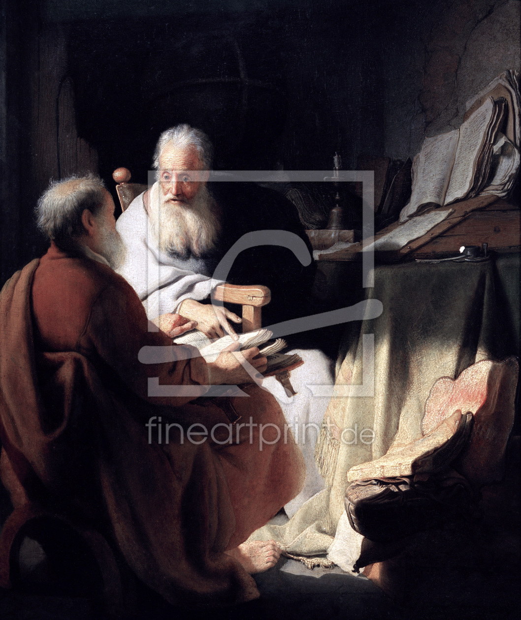 Bild-Nr.: 30007647 Rembrandt, Zwei alte Männer im Gespräch erstellt von Rembrandt Harmenszoon van Rijn