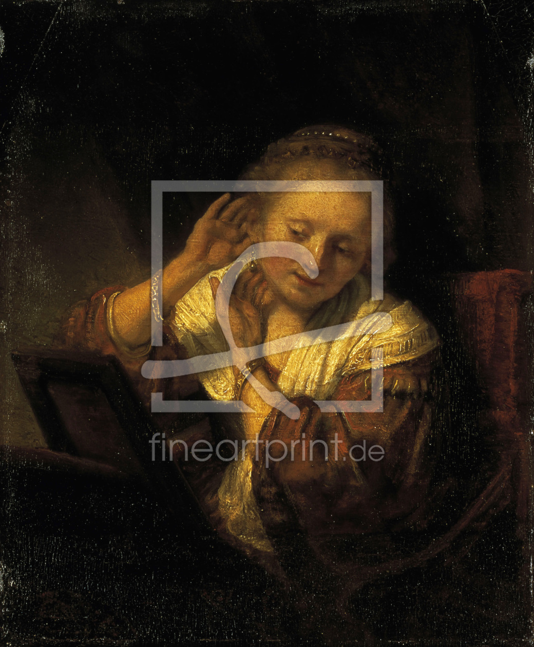 Bild-Nr.: 30007699 Rembrandt, Frau mit Ohrringen erstellt von Rembrandt Harmenszoon van Rijn