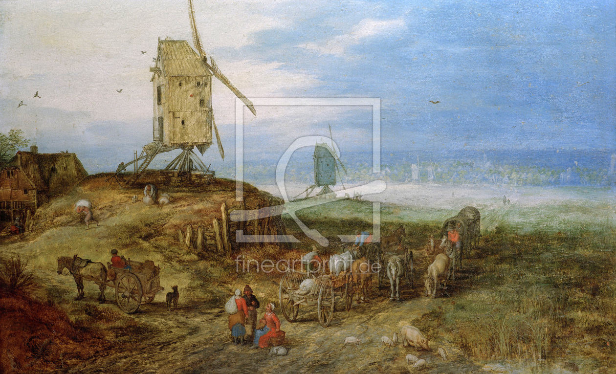 Bild-Nr.: 30007745 J.Brueghel t.E. / Landscape with Mills erstellt von Jan Brueghel der Ältere