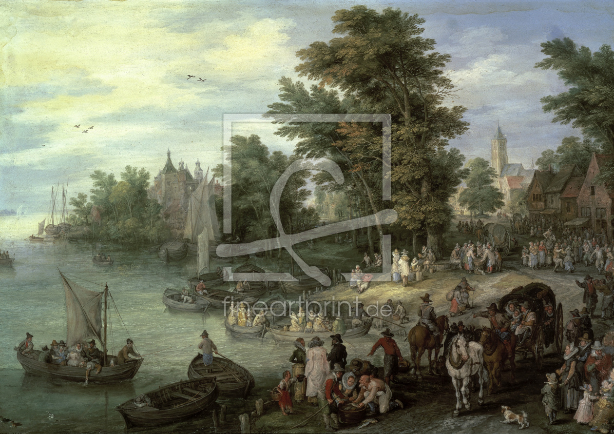 Bild-Nr.: 30007783 Brueghel Elder / Boat Landing / 1615 erstellt von Jan Brueghel der Ältere