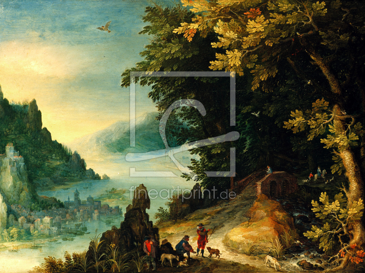 Bild-Nr.: 30007787 J.Brueghel t.E. / Wide River Landscape erstellt von Jan Brueghel der Ã„ltere