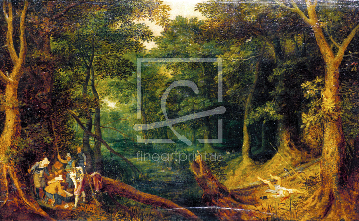 Bild-Nr.: 30007865 J.Brueghel d.Ã„., Ãœberfall im Wald erstellt von Jan Brueghel der Ã„ltere