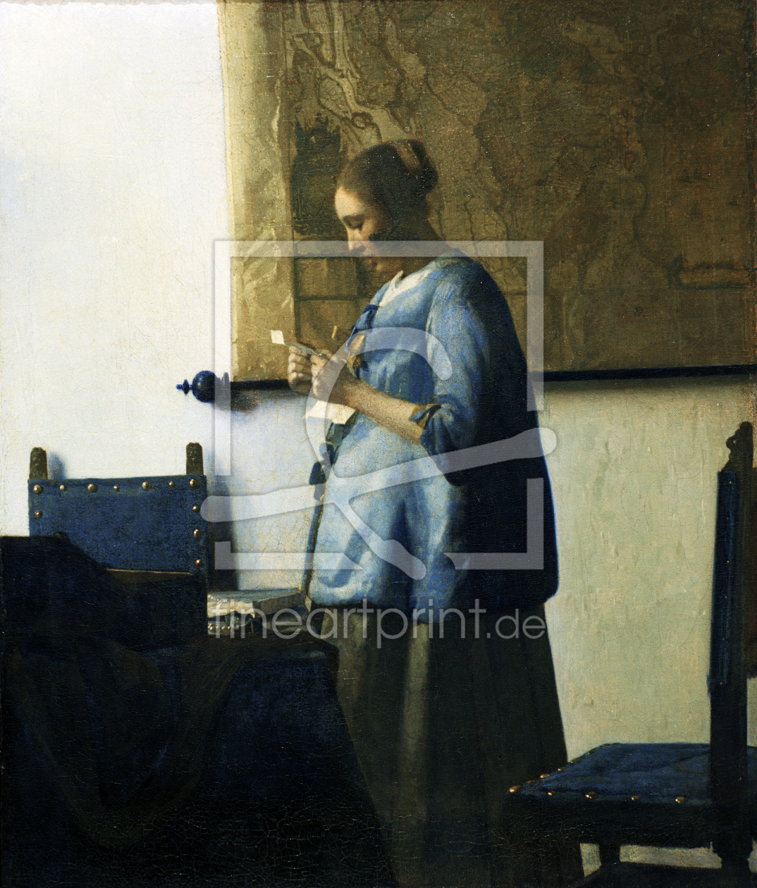 Bild-Nr.: 30007907 Vermeer / Woman in blue / c.1663/1664 erstellt von Jan Vermeer van Delft