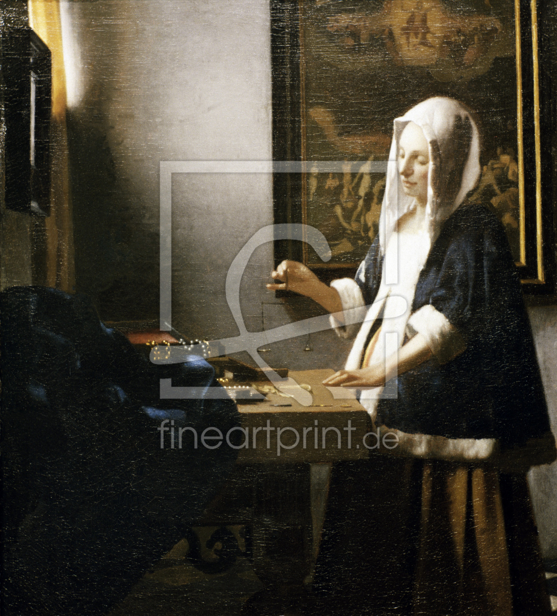 Bild-Nr.: 30007919 Vermeer / Woman weighing pearls / c.1664 erstellt von Jan Vermeer van Delft