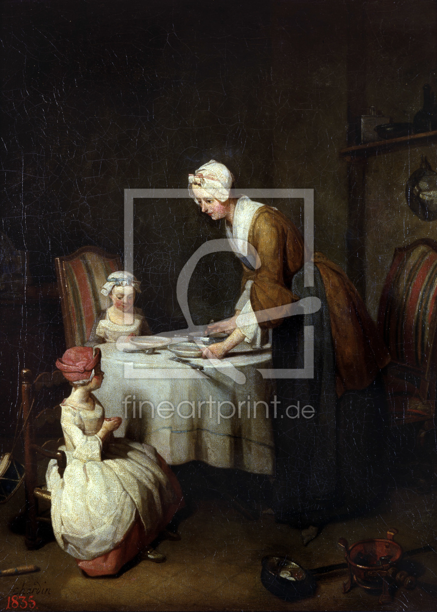 Bild-Nr.: 30007951 J.B.S.Chardin, Tischgebet erstellt von Chardin, Jean Siméon