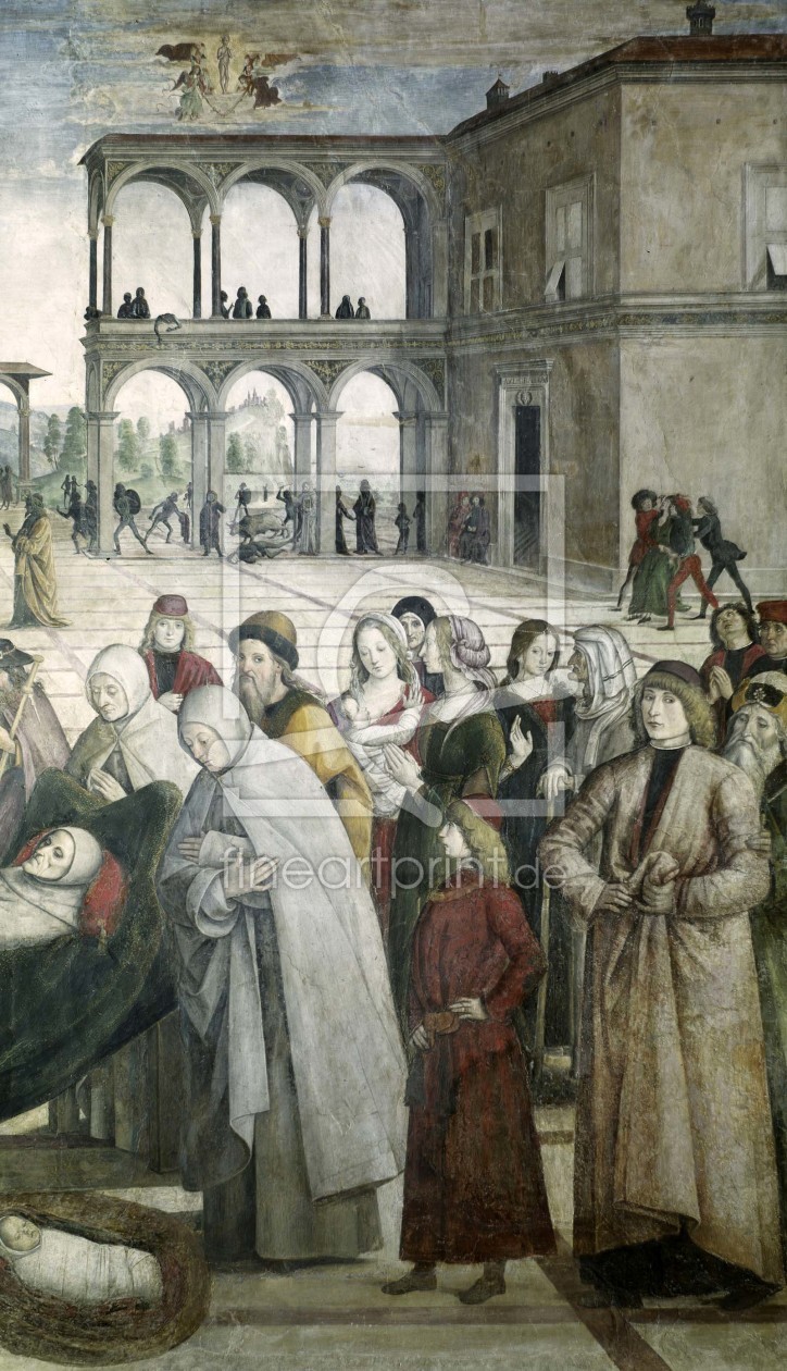 Bild-Nr.: 30008215 Pinturicchio, BegrÃ¤bnis Hl.Bernhardin erstellt von Pinturicchio, Bernadino di Betto di Biagio