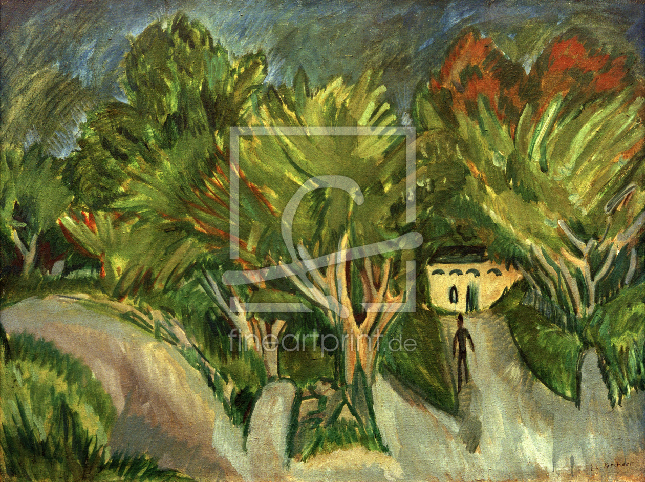 Bild-Nr.: 30008303 E.L.Kirchner,Haus unter Bäumen (Fehmarn) erstellt von Ernst Ludwig Kirchner