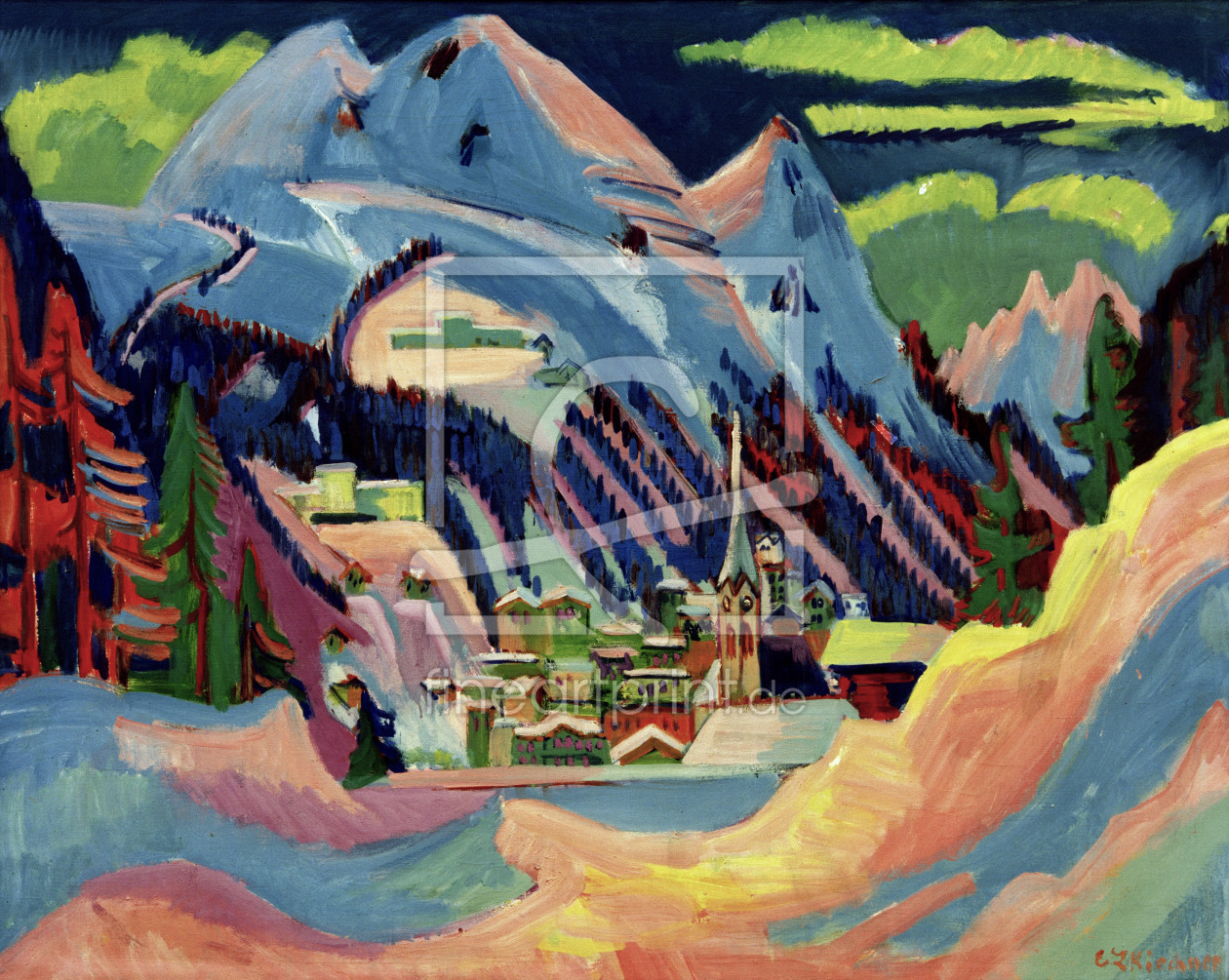Bild-Nr.: 30008311 Kirchner / Davos in Snow / 1921 erstellt von Ernst Ludwig Kirchner