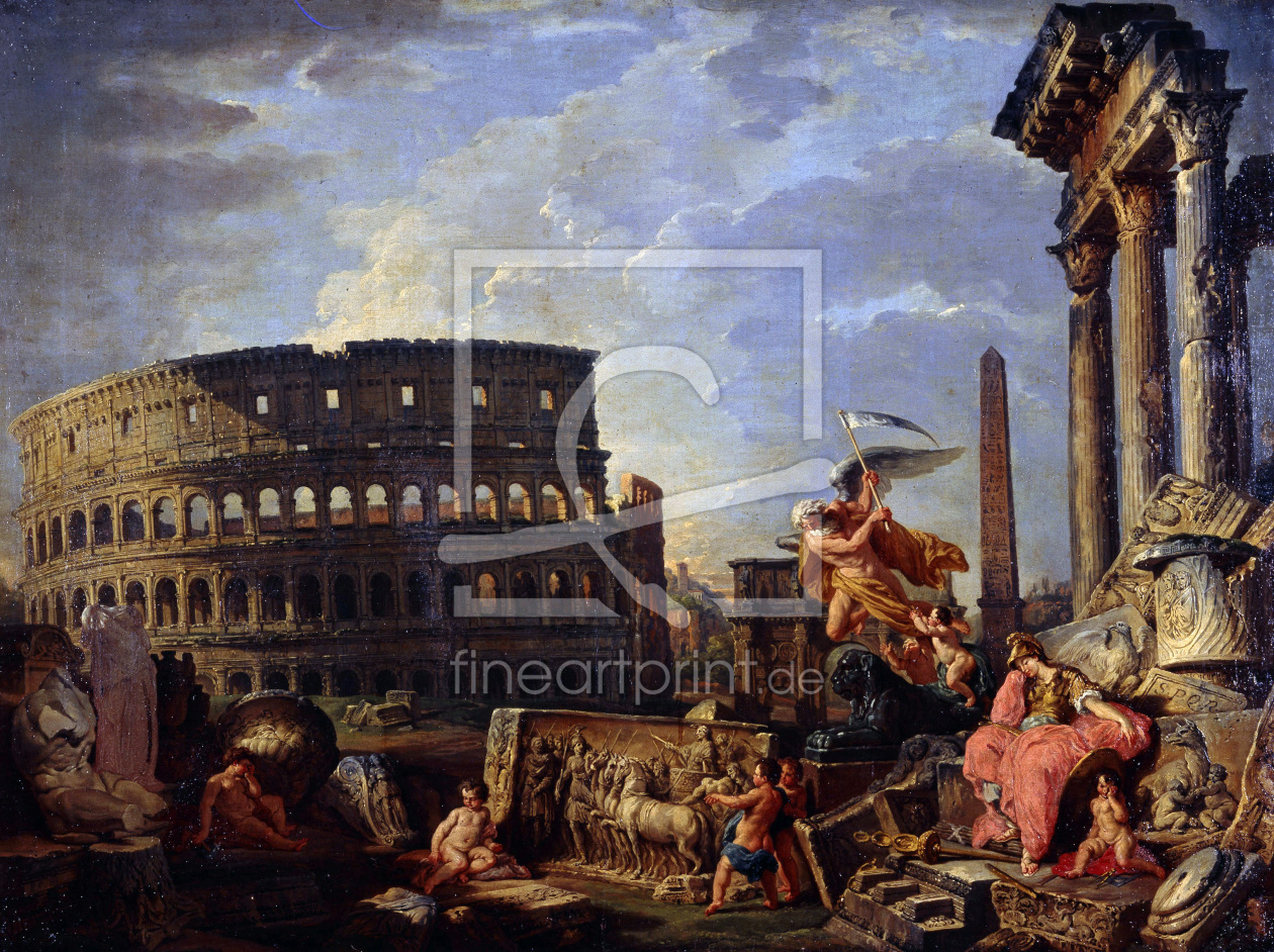 Bild-Nr.: 30008353 G.P.Pannini / Ruins with Colosseum erstellt von Pannini, Giovanni Paolo