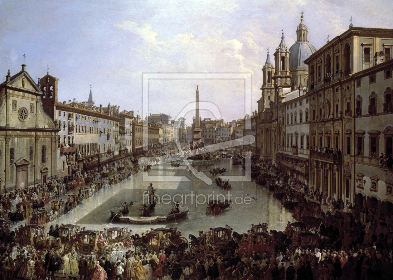 Bild-Nr.: 30008359 Rome / Piazza Navona under Water / 1756 erstellt von Pannini, Giovanni Paolo