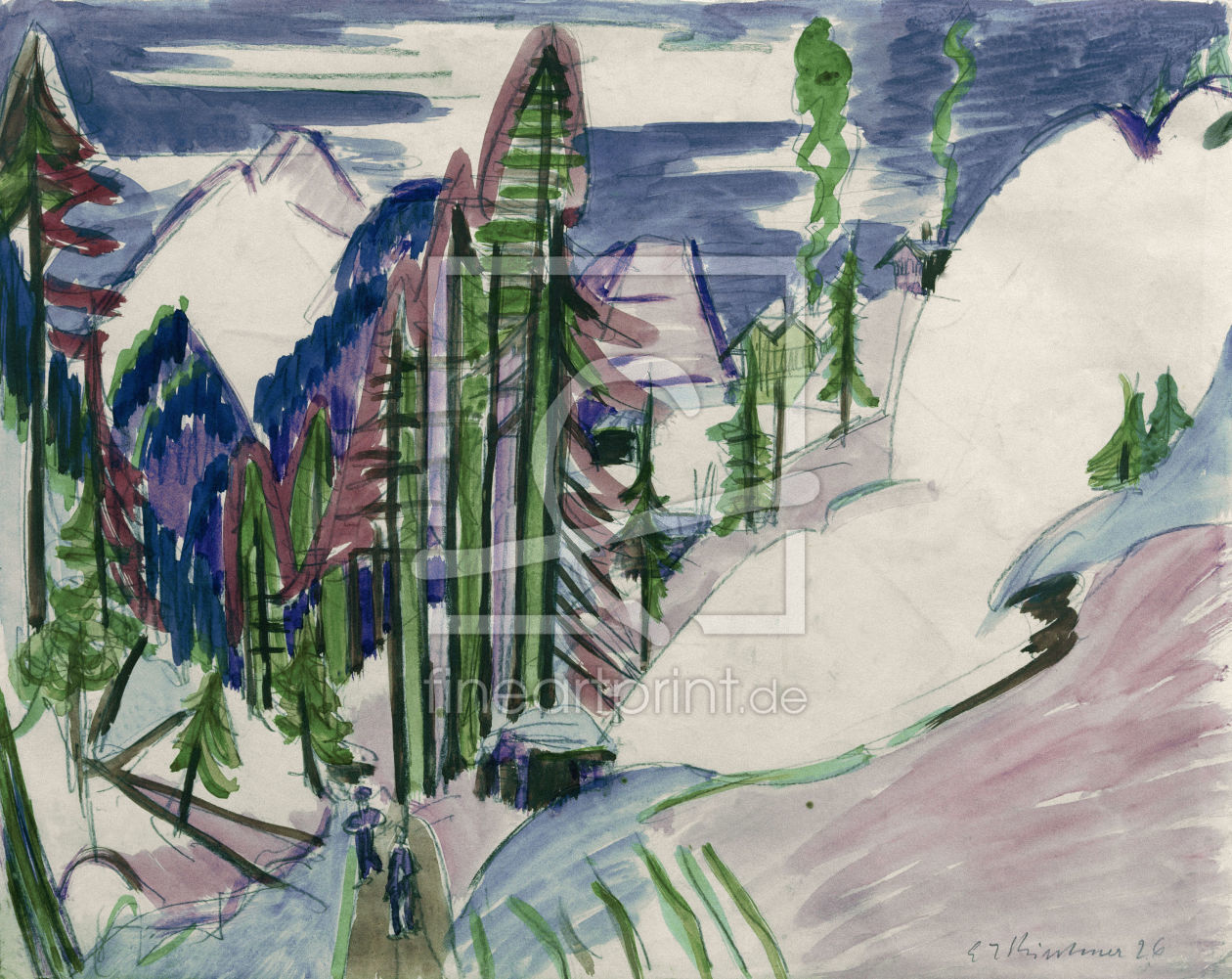 Bild-Nr.: 30008409 E.L.Kirchner, Sertigweg erstellt von Ernst Ludwig Kirchner