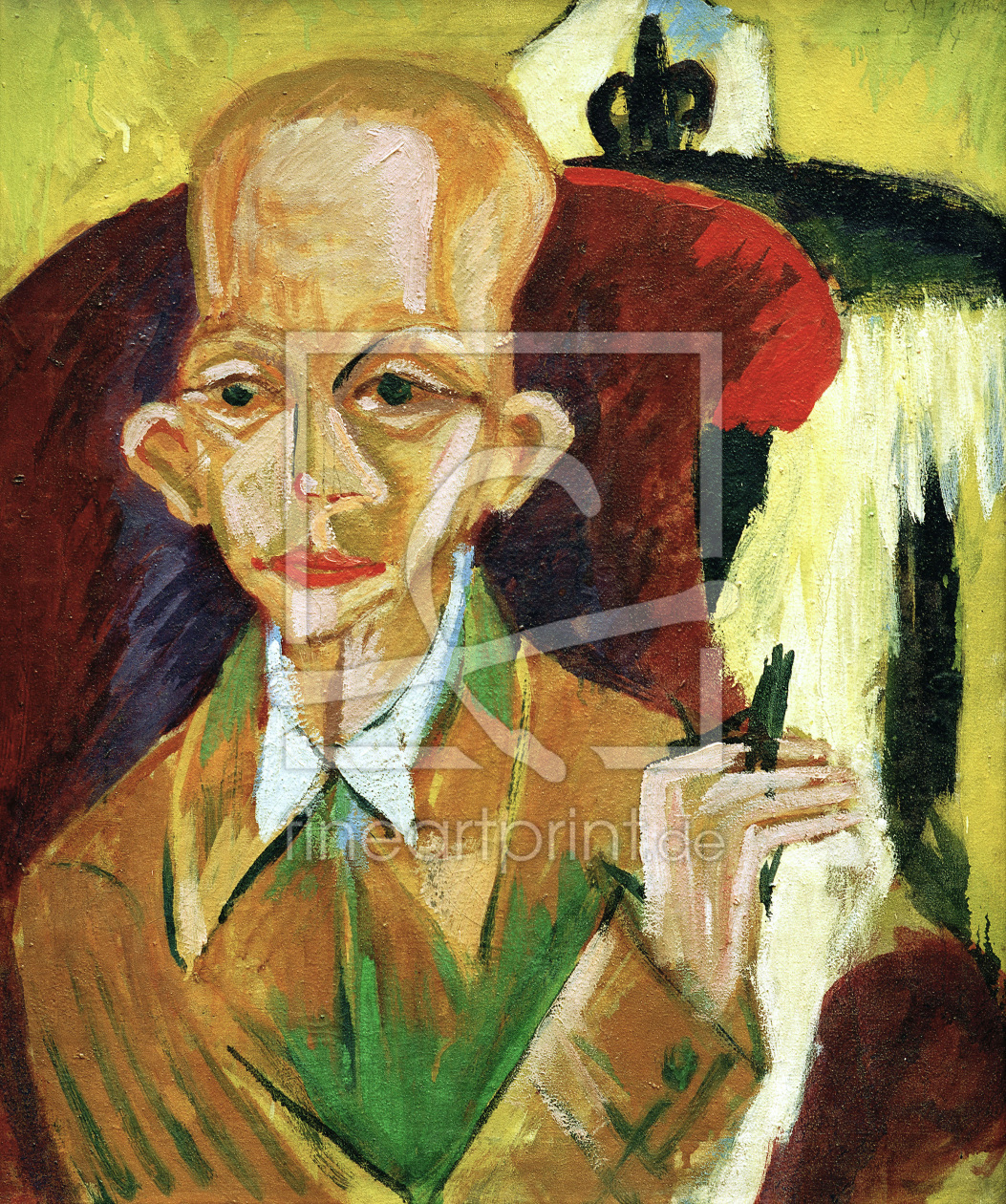 Bild-Nr.: 30008411 Oskar Schlemmer / Painting by Kirchner erstellt von Ernst Ludwig Kirchner