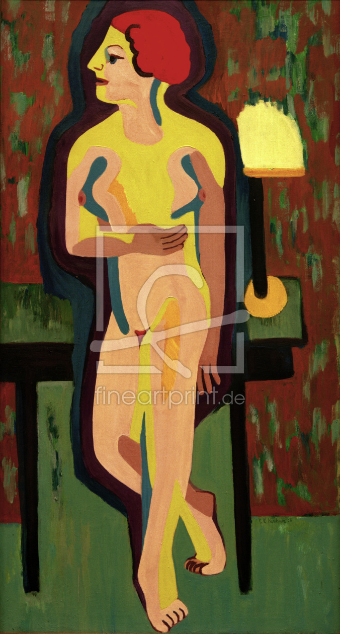 Bild-Nr.: 30008419 E.L.Kirchner, Rothaarige nackte Frau erstellt von Ernst Ludwig Kirchner