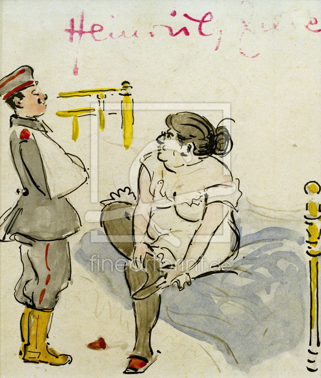 Bild-Nr.: 30008495 H.Zille, Verwundeter Soldat und Nutte erstellt von Zille, Heinrich