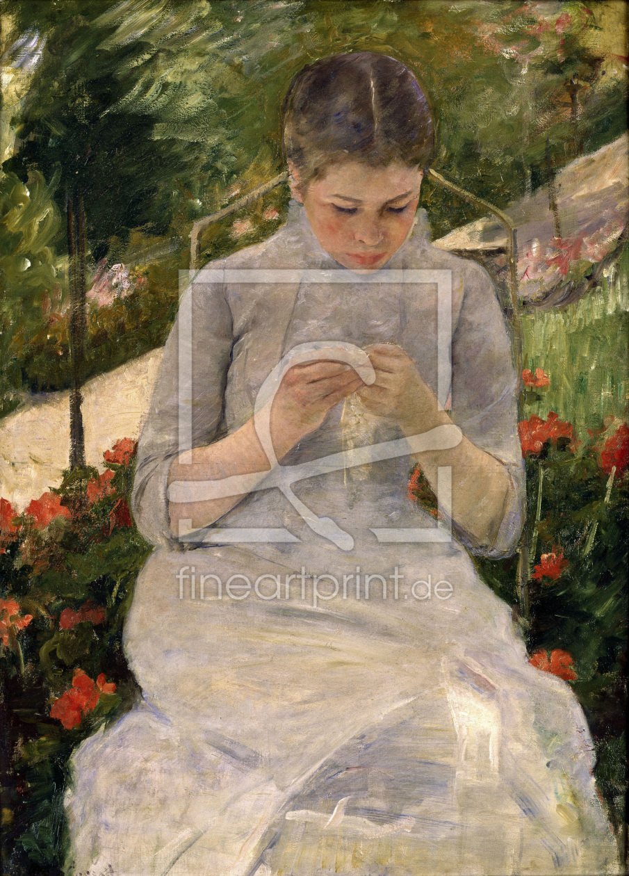 Bild-Nr.: 30008775 M.Cassatt / Young girl in garden / 1880 erstellt von Cassatt, Mary