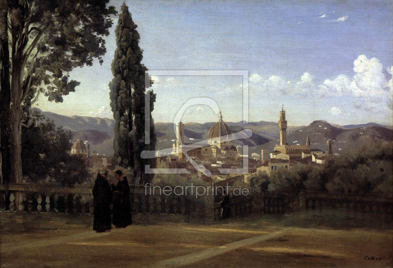 Bild-Nr.: 30008865 Florence from Boboli Gardens / Painting erstellt von Corot, Jean Baptiste Camille