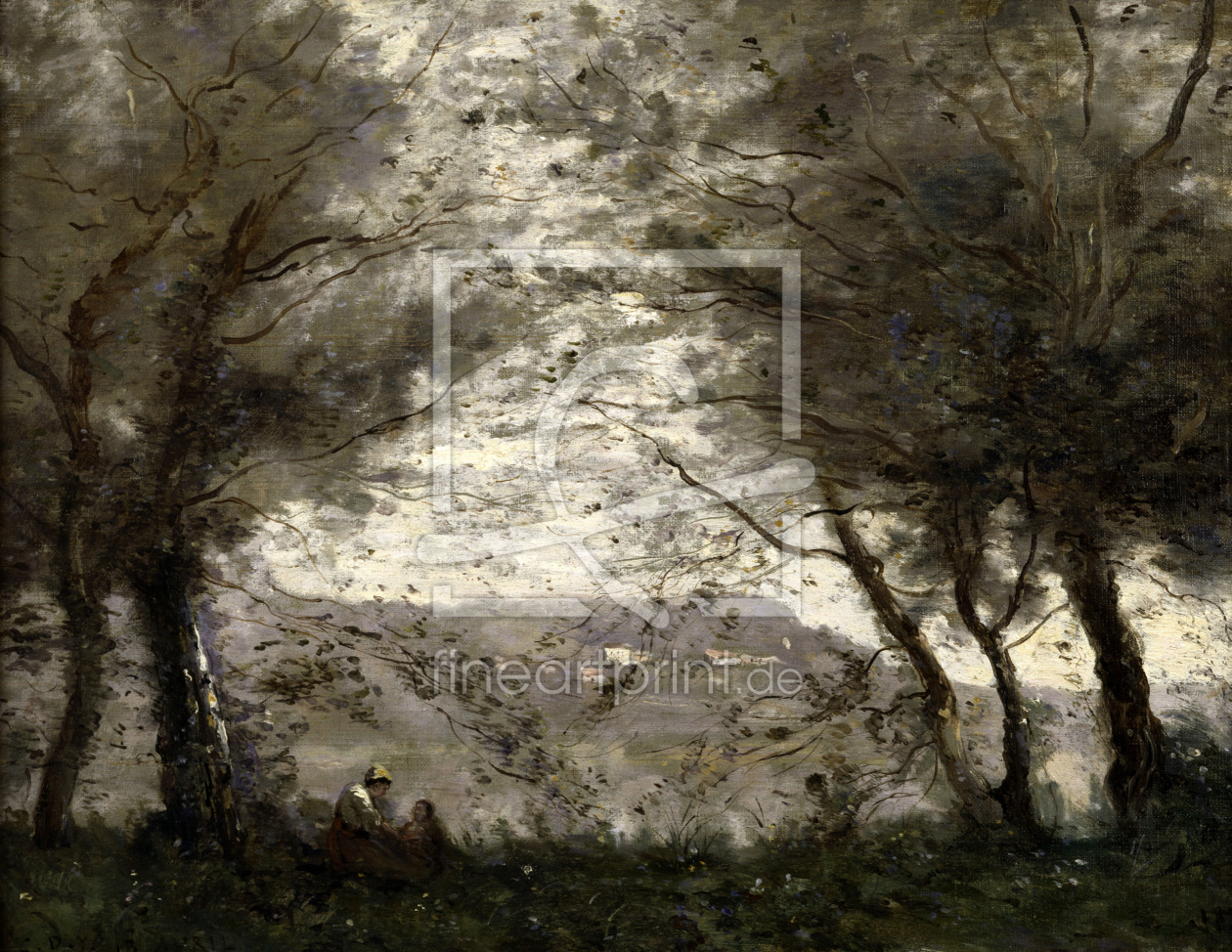 Bild-Nr.: 30008897 C.Corot / Pond of Ville d'Avray / 1871 erstellt von Corot, Jean Baptiste Camille