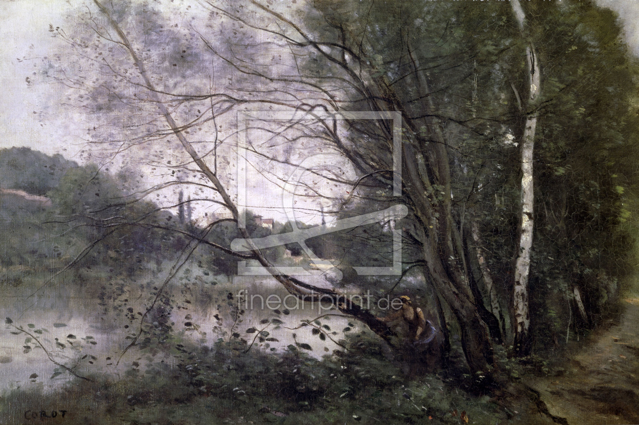 Bild-Nr.: 30008899 C. Corot / Lake with bending Trees erstellt von Corot, Jean Baptiste Camille