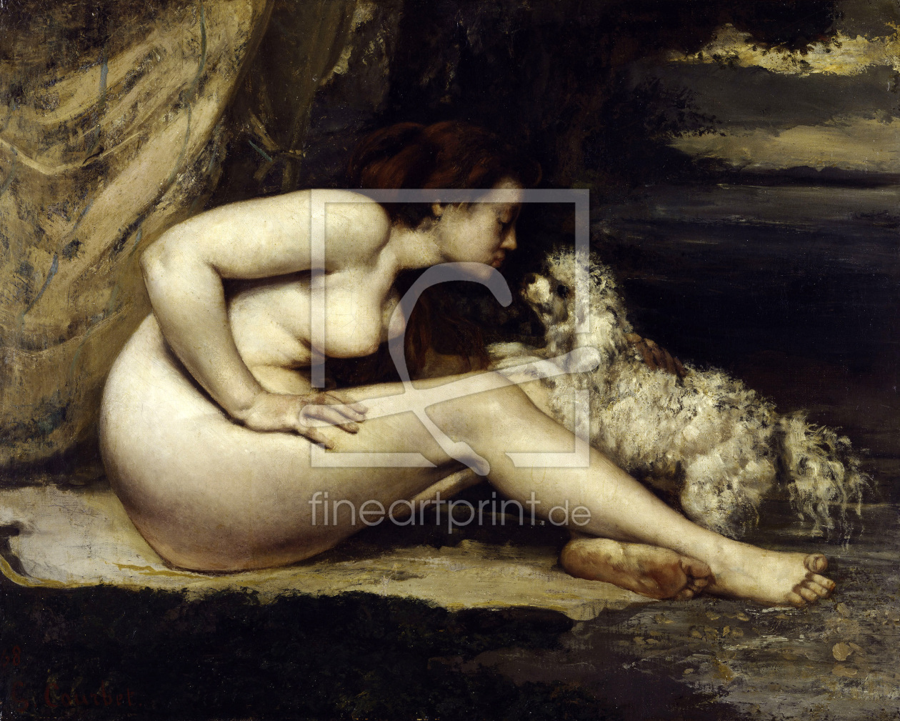 Bild-Nr.: 30008935 G.Courbet / Nude with Dog / 1861/62 erstellt von Courbet, Gustave