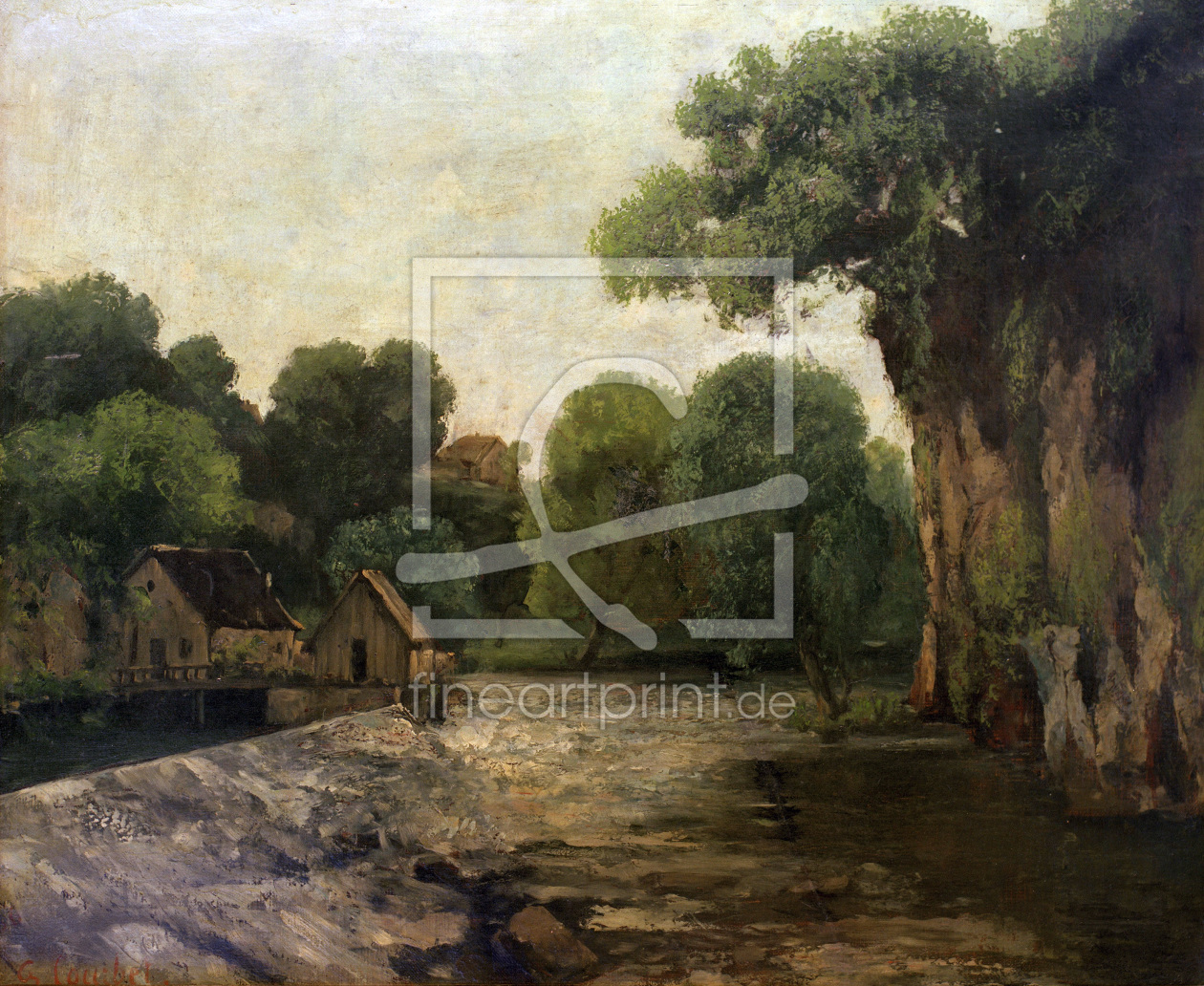 Bild-Nr.: 30008963 Courbet / The Mill Weir / Painting erstellt von Courbet, Gustave