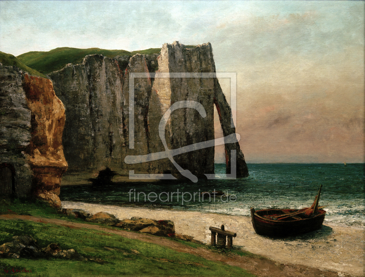 Bild-Nr.: 30008995 Courbet / Rocky coast near Étretat erstellt von Courbet, Gustave