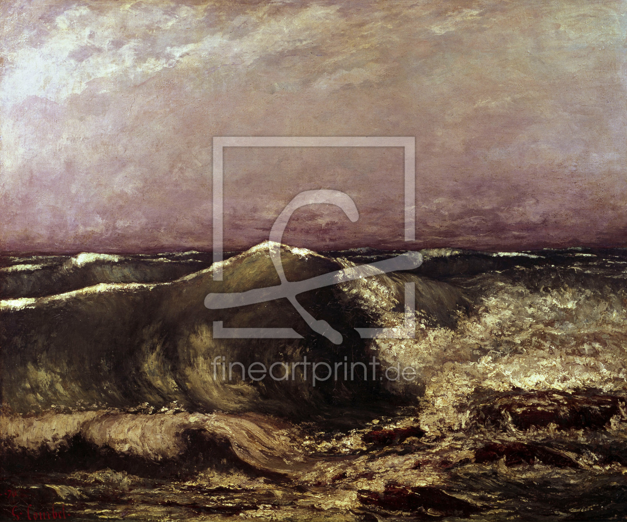 Bild-Nr.: 30009009 G.Courbet, The Wave erstellt von Courbet, Gustave