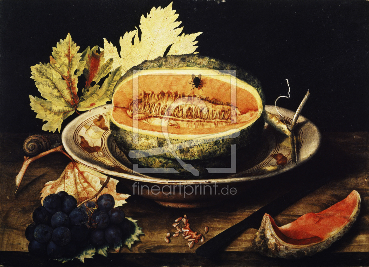 Bild-Nr.: 30009118 G.Garzoni, Schale mit Melone erstellt von Garzoni, Giovanna