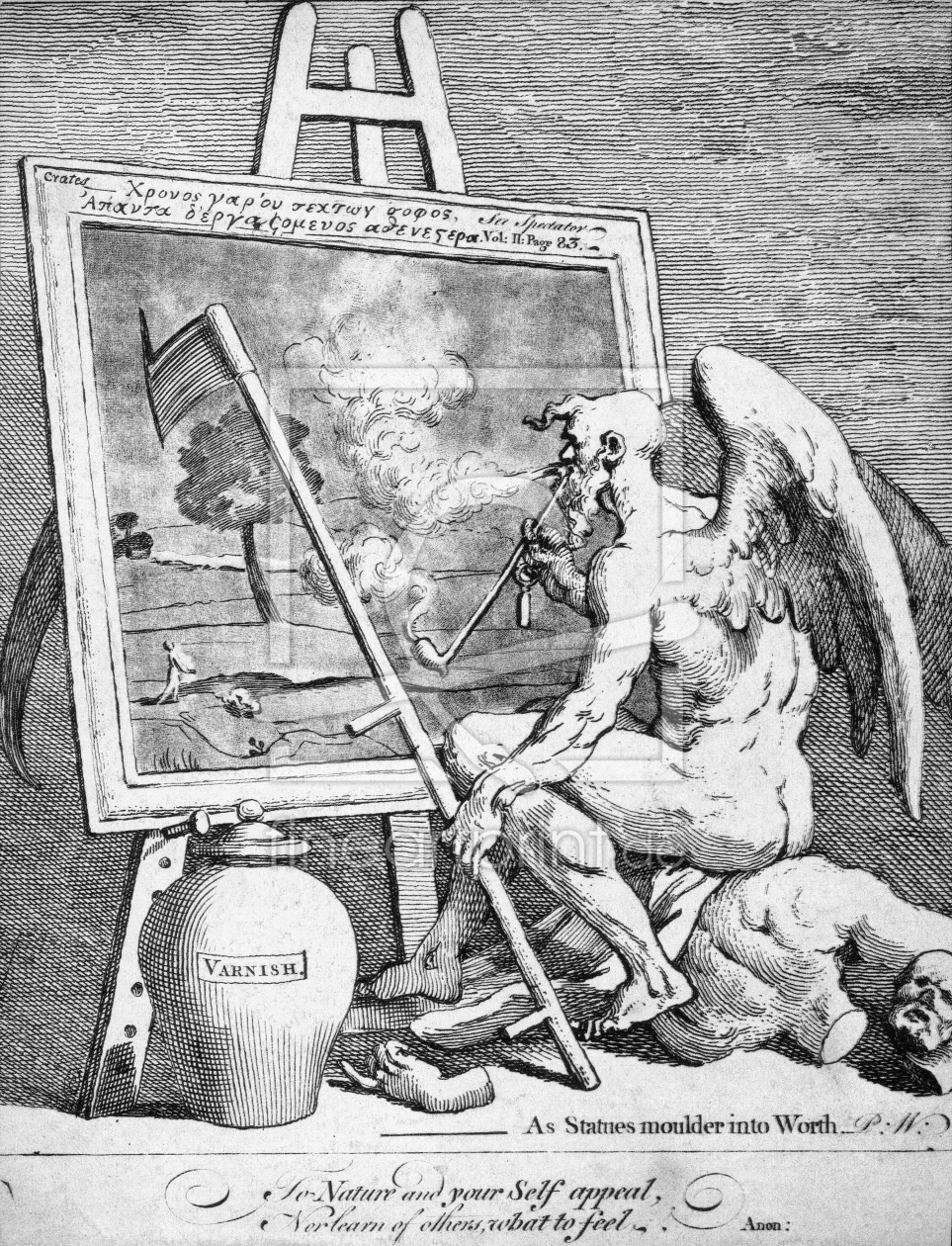 Bild-Nr.: 30009170 W.Hogarth, Time Smoking a Picture / 1761 erstellt von Hogarth, William