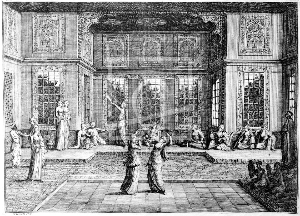 Bild-Nr.: 30009311 W.Hogarth, Ansicht eines tÃ¼rk. Salons erstellt von Hogarth, William