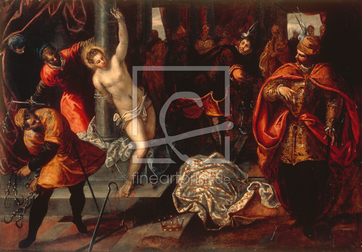 Bild-Nr.: 30009419 Tintoretto / Flogging of St. Catherine erstellt von Tintoretto, Jacopo