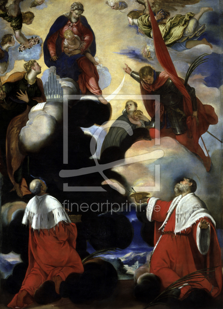 Bild-Nr.: 30009497 J.Tintoretto /Madonna w.Cosmas & Damian erstellt von Tintoretto, Jacopo