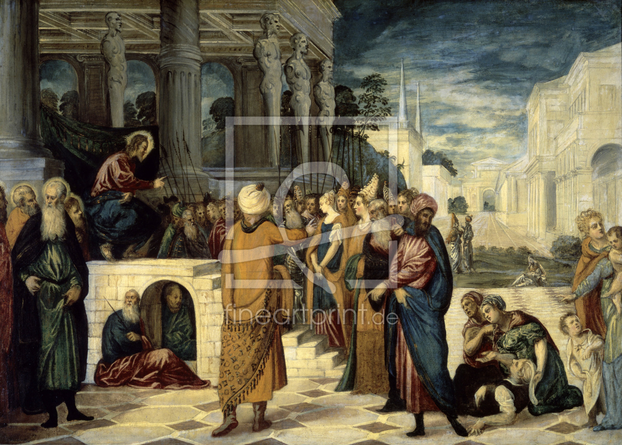 Bild-Nr.: 30009521 Tintoretto / Christ and the Adultress erstellt von Tintoretto, Jacopo
