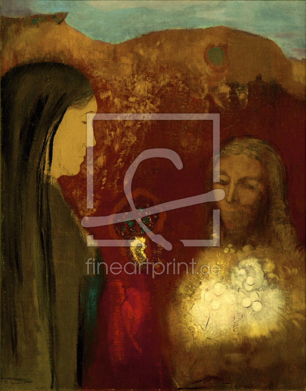 Bild-Nr.: 30009674 O.Redon, Christ and Samaritan Woman / Pa erstellt von Redon, Odilon
