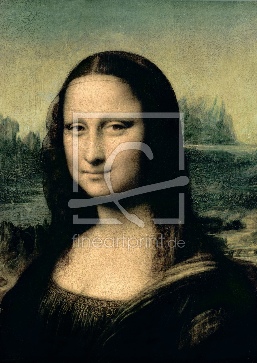 Bild-Nr.: 31000001 Detail of the Mona Lisa, c.1503-6 erstellt von da Vinci, Leonardo