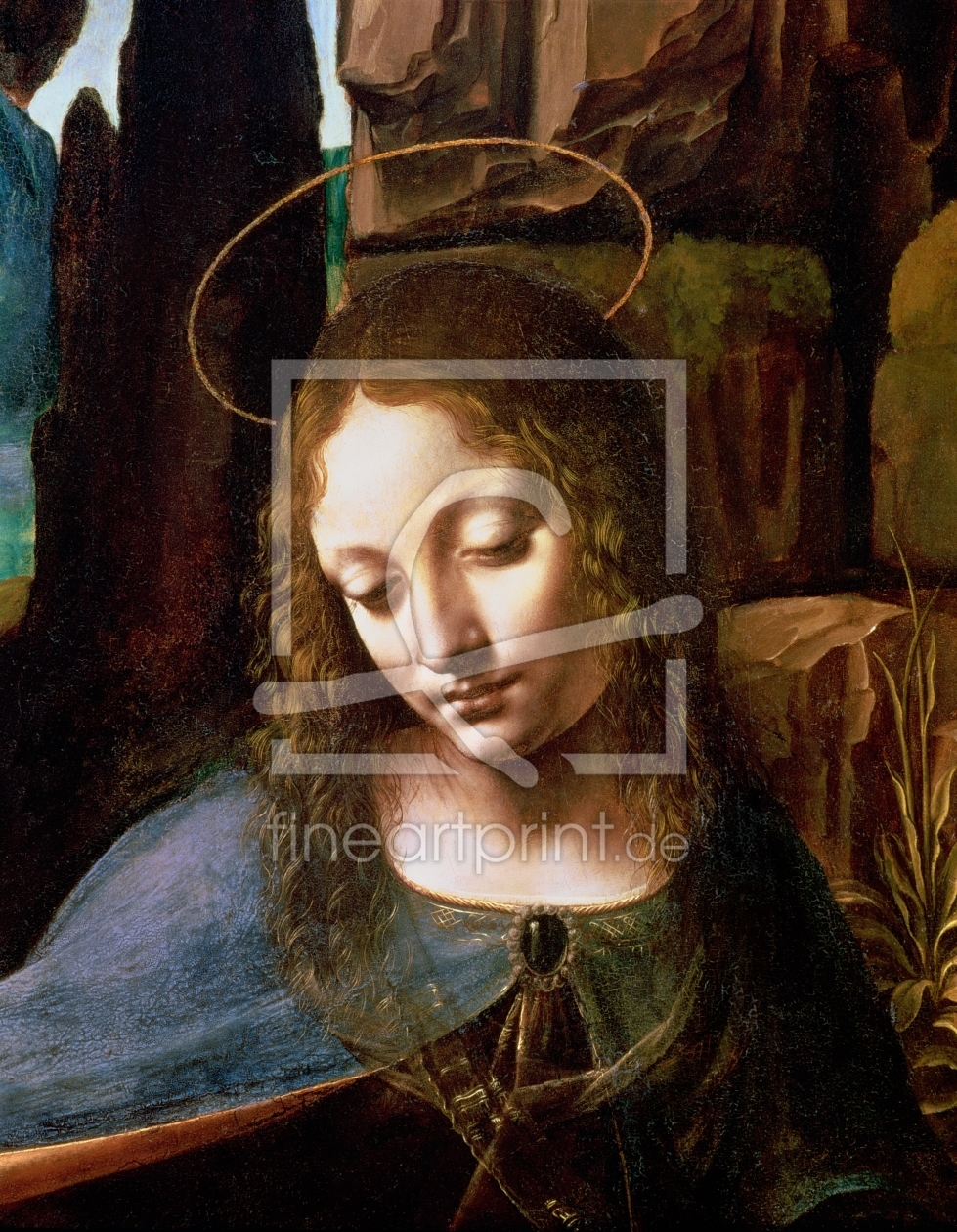 Bild-Nr.: 31000018 Detail of the Head of the Virgin, from The Virgin of the Rocks , c.1508 erstellt von da Vinci, Leonardo