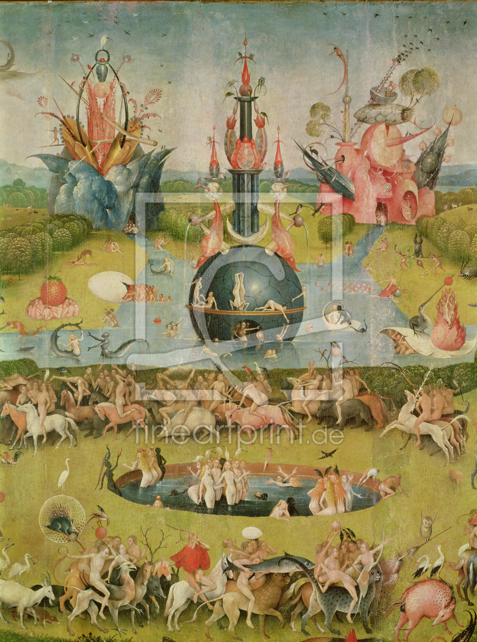 Bild-Nr.: 31000090 The Garden of Earthly Delights: Allegory of Luxury, central panel of triptych, c erstellt von Bosch, Hieronymus