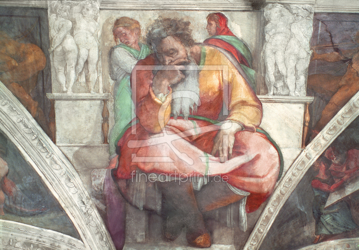 Bild-Nr.: 31000137 Sistine Chapel Ceiling: The Prophet Jeremiah erstellt von Buonarroti, Michelangelo (Michelangelo di Lodovico Buonarroti Simoni)