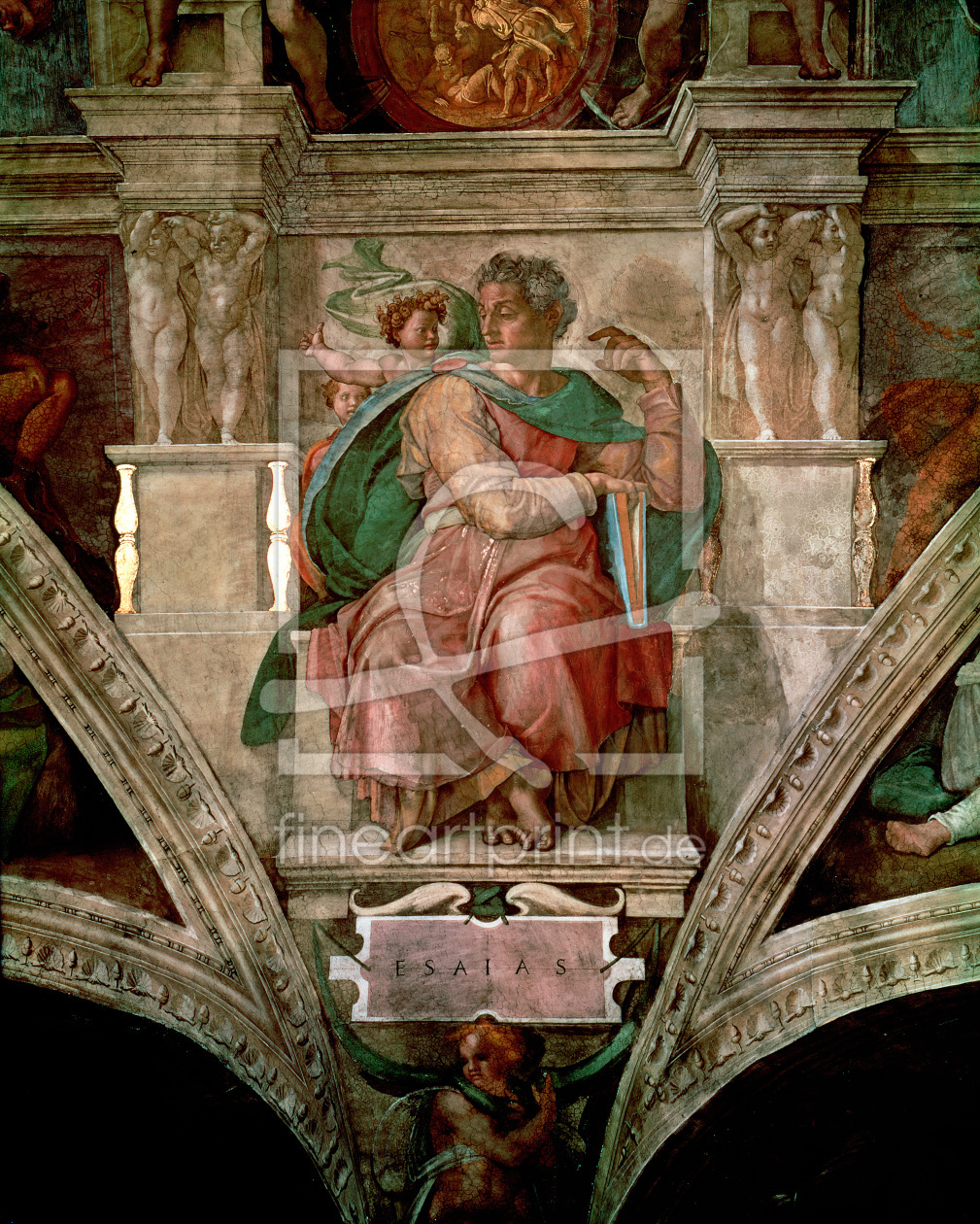 Bild-Nr.: 31000138 Sistine Chapel Ceiling: The Prophet Isaiah erstellt von Buonarroti, Michelangelo (Michelangelo di Lodovico Buonarroti Simoni)
