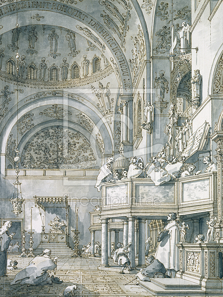 Bild-Nr.: 31000166 The Choir Singing in St. Mark's Basilica, Venice, 1766 erstellt von Canal, Giovanni Antonio & Bellotto, Bernardo