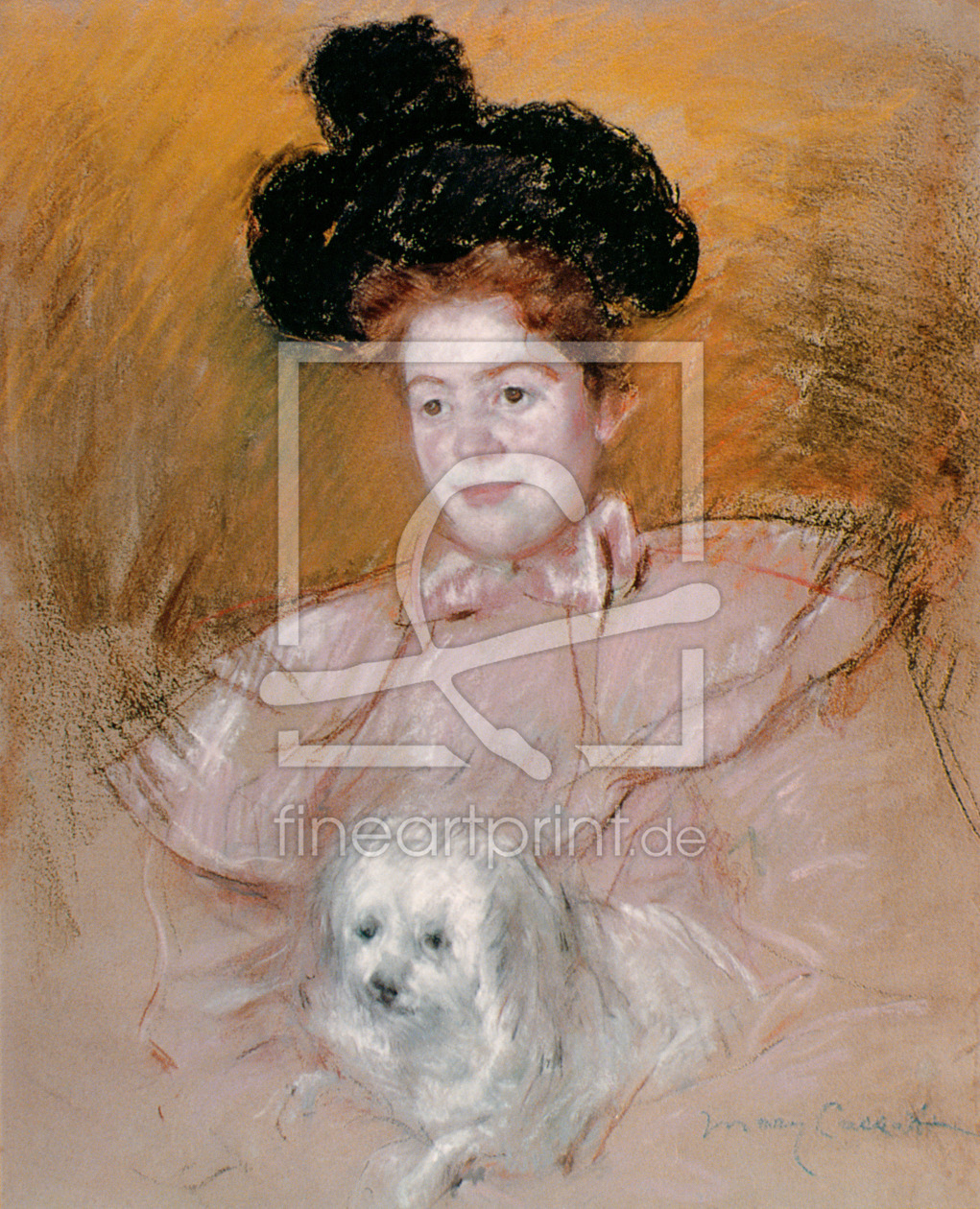 Bild-Nr.: 31000183 Woman holding a dog erstellt von Cassatt, Mary