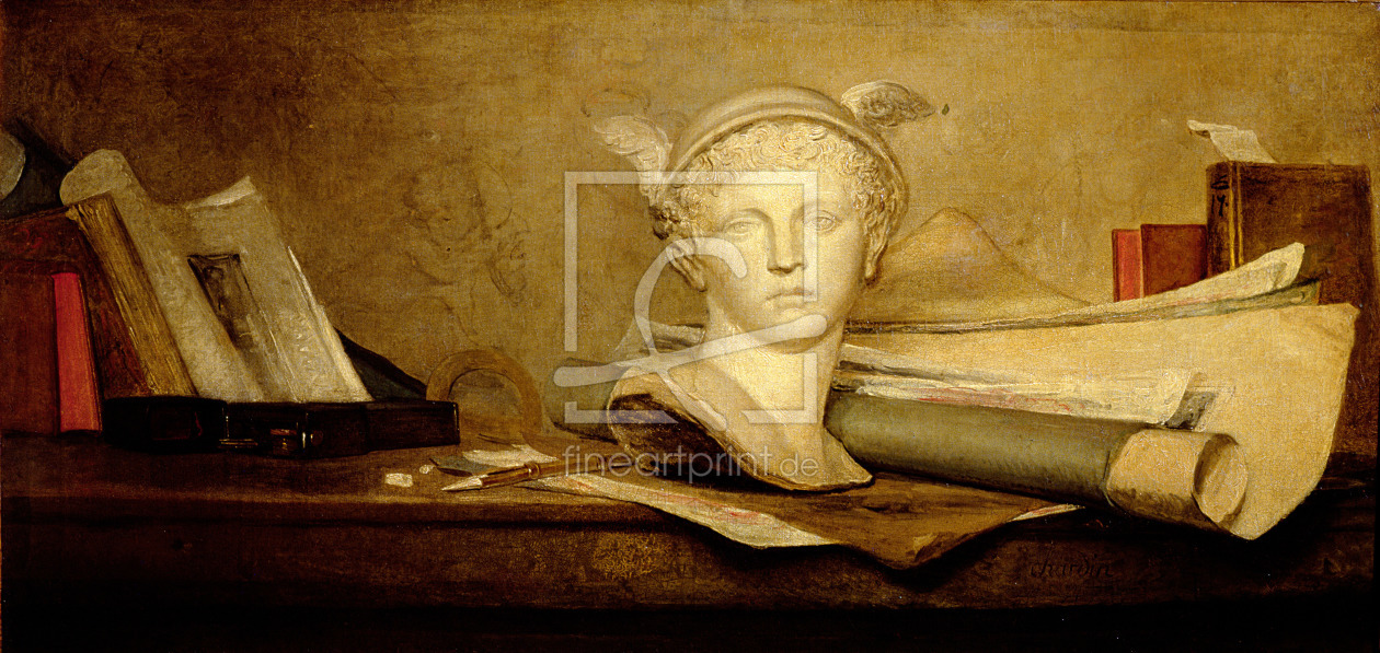 Bild-Nr.: 31000187 Still Life with Attributes of the Arts, 1765-66 erstellt von Chardin, Jean SimÃ©on