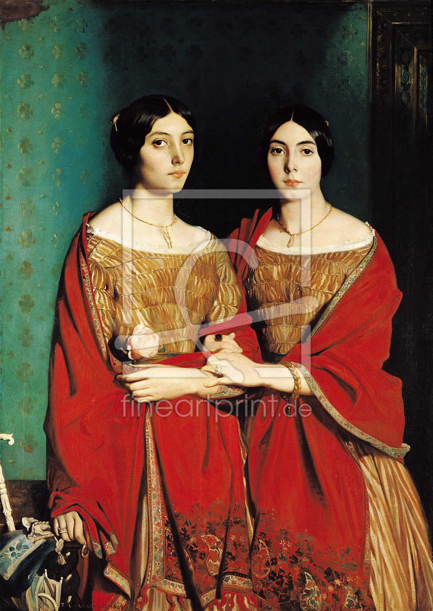 Bild-Nr.: 31000210 The Two Sisters, or Mesdemoiselles Chasseriau: Marie-Antoinette-Adele and Genevi erstellt von Chasseriau, Theodore