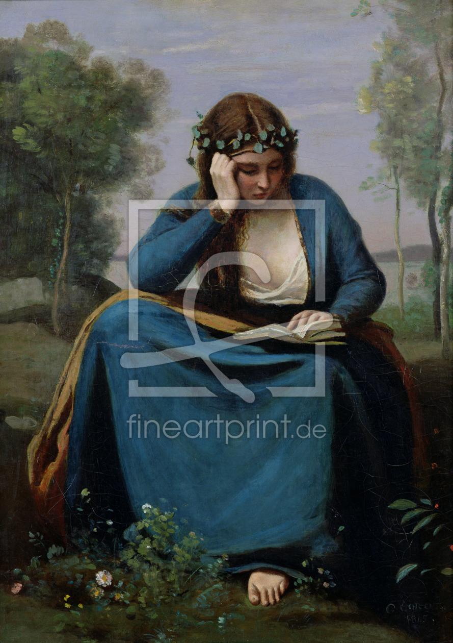 Bild-Nr.: 31000265 The Reader Crowned with Flowers, or Virgil's Muse, 1845 erstellt von Corot, Jean Baptiste Camille