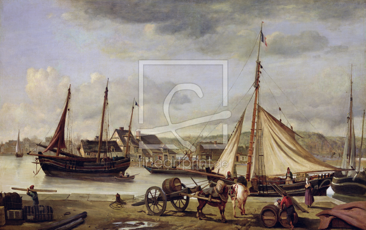 Bild-Nr.: 31000270 The Merchant's Quay at Rouen, 1834 erstellt von Corot, Jean Baptiste Camille