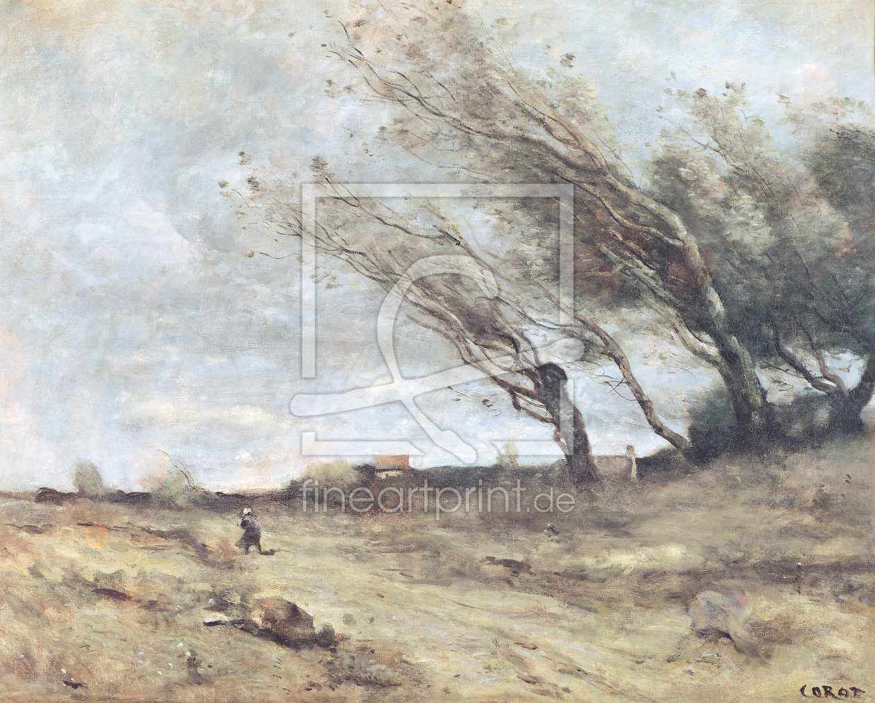 Bild-Nr.: 31000271 The Gust of Wind, c.1865-70 erstellt von Corot, Jean Baptiste Camille