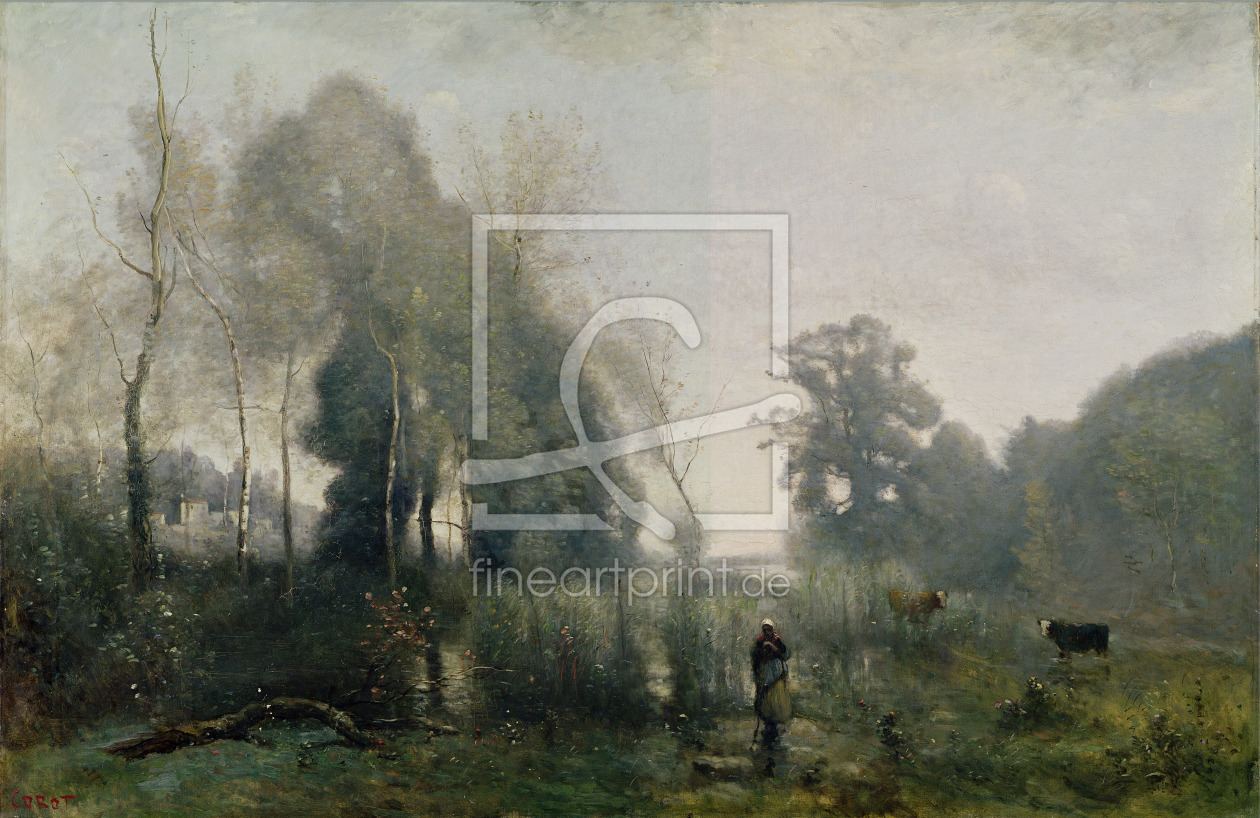 Bild-Nr.: 31000280 Morning at Ville-d'Avray or, The Cowherd, 1868 erstellt von Corot, Jean Baptiste Camille