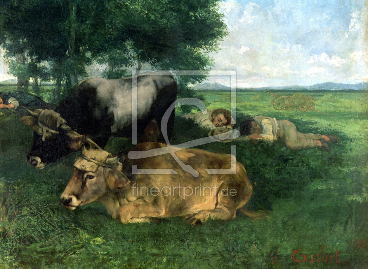 Bild-Nr.: 31000297 La Siesta Pendant la saison des foins , 1867, erstellt von Courbet, Gustave