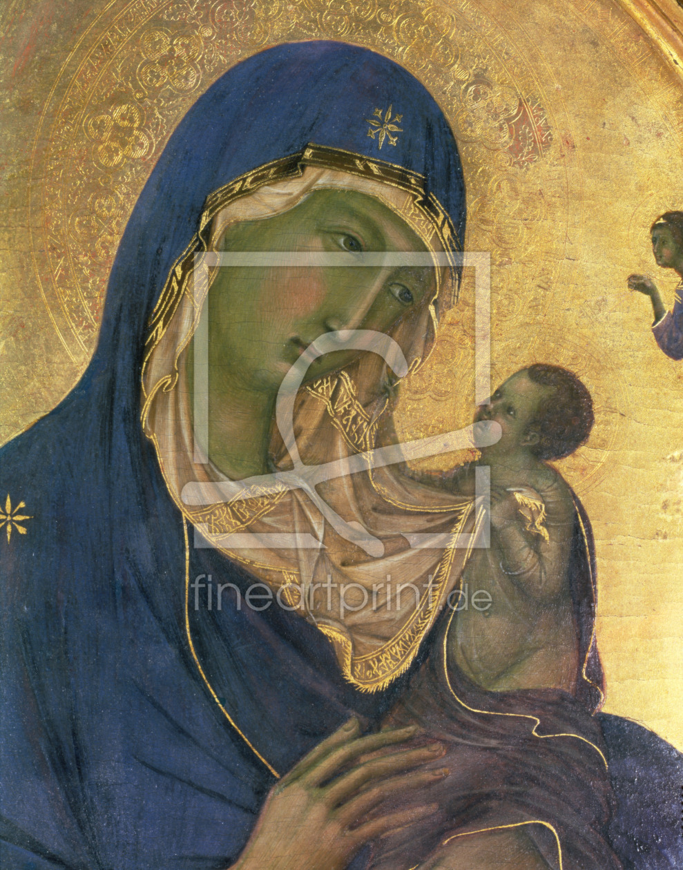 Bild-Nr.: 31000342 Madonna and Child with SS. Dominic and Aurea, detail of the Madonna and Child, c erstellt von Duccio (di Buoninsegna)