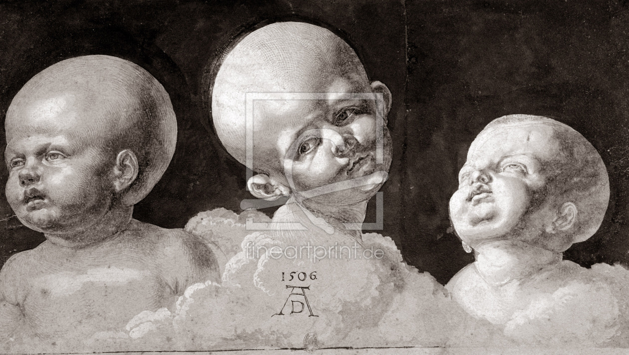 Bild-Nr.: 31000372 Three Heads of Children, 1506 erstellt von DÃ¼rer, Albrecht