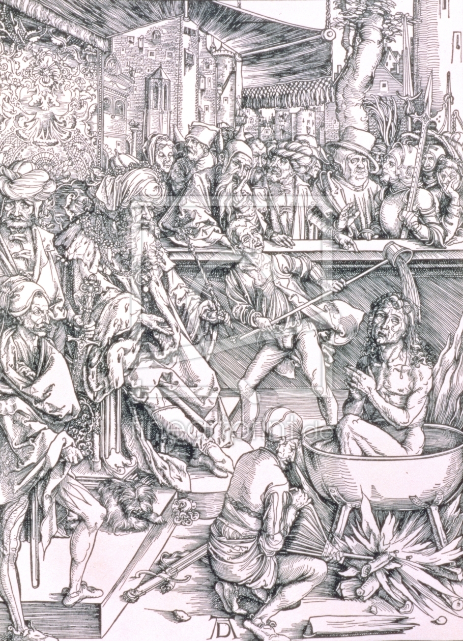 Bild-Nr.: 31000393 The Torture of St. John the Evangelist, from the 'Apocalypse' series or 'The Rev erstellt von Dürer, Albrecht